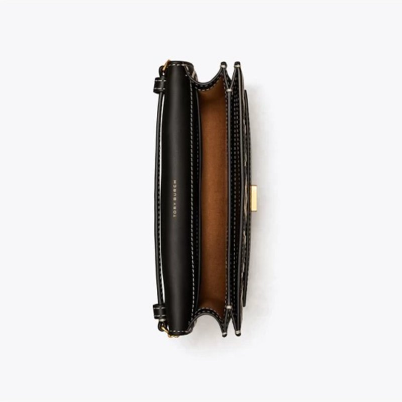【TORY BURCH】WOC 絎逢飾邊斜背包-黑色-2