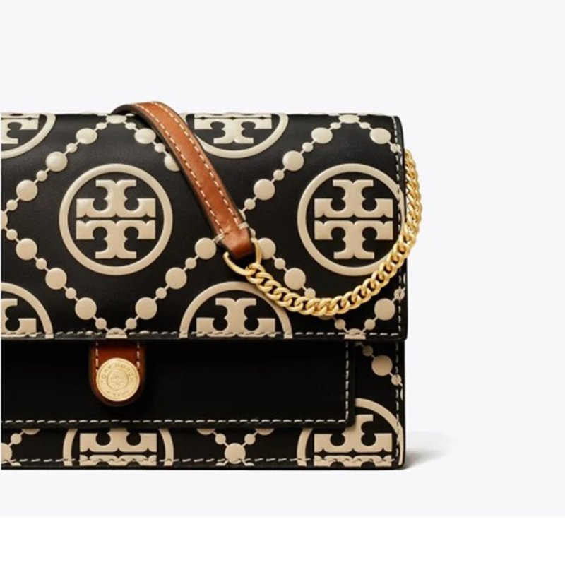【TORY BURCH】WOC 絎逢飾邊斜背包-黑色-3