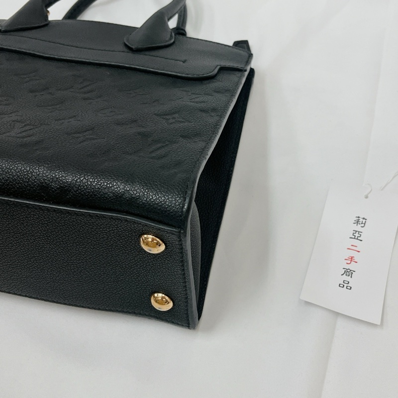 莉亞精品♡LV m41748 黑壓紋手提斜背包 二手-16