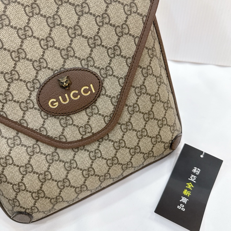 莉亞精品♡ Gucci 598604 虎頭老花斜背包 二手-4