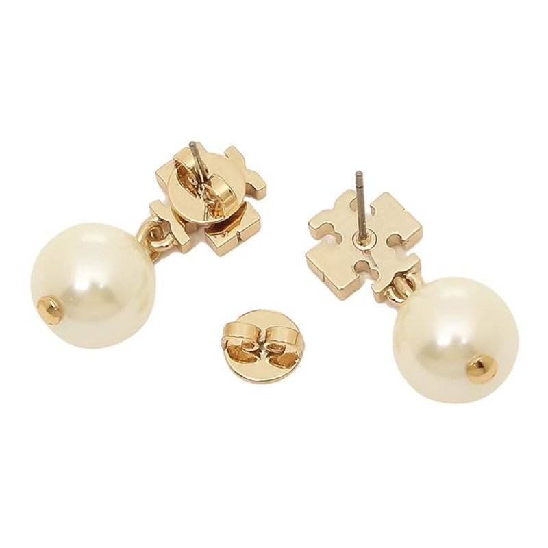 【TORY BURCH】雙T珍珠耳環-白色-4