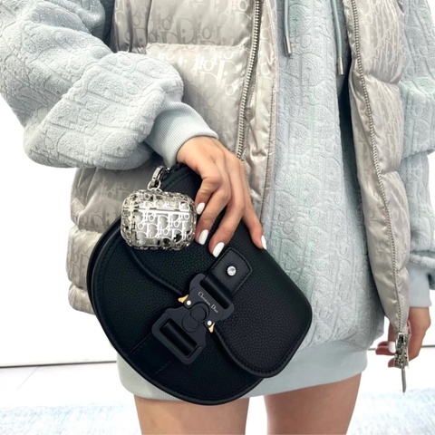 ✨Dior 黑色 so black 全皮馬鞍包 98 98新🖤