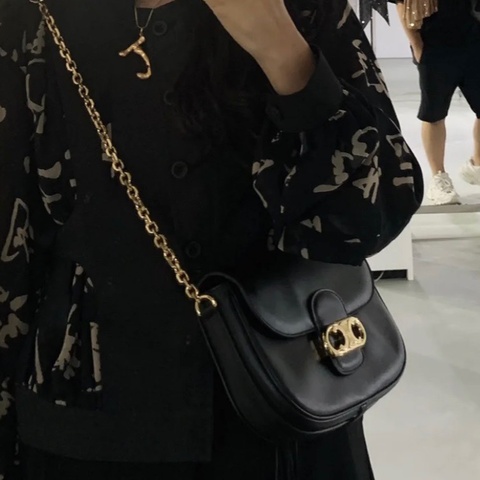 ✨Celine 凱旋門豬鼻子鏈條郵差包 中號 價格好 好搭配🖤