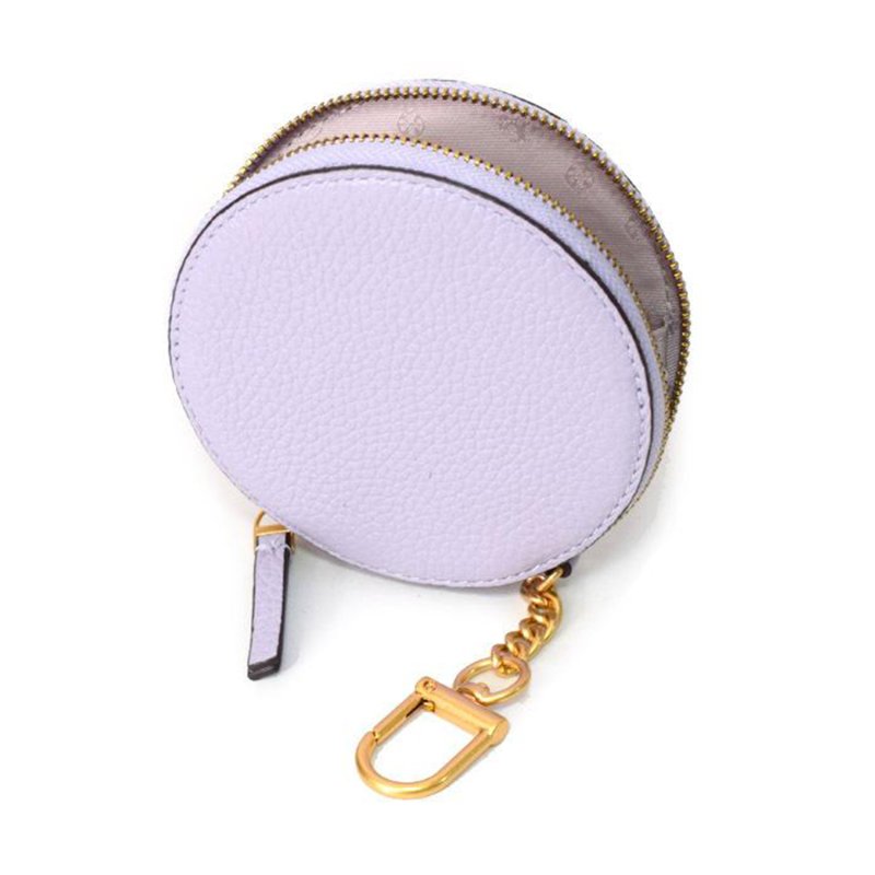 【TORY BURCH】圓形拉鍊零錢包-薰衣草紫-1