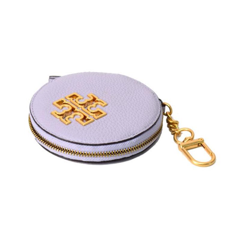 【TORY BURCH】圓形拉鍊零錢包-薰衣草紫-2