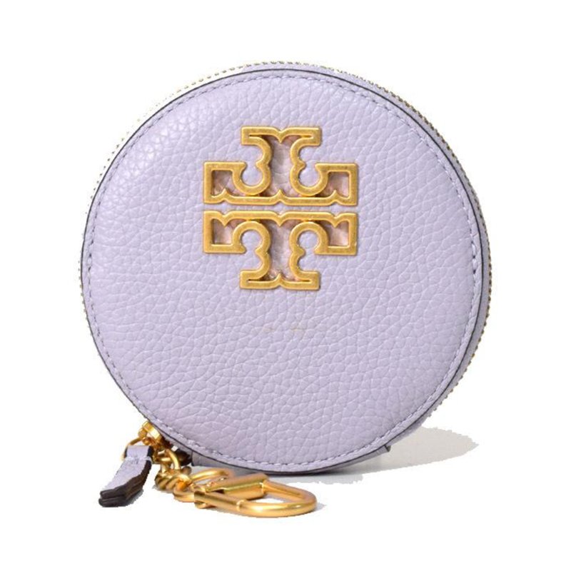 【TORY BURCH】圓形拉鍊零錢包-薰衣草紫-3