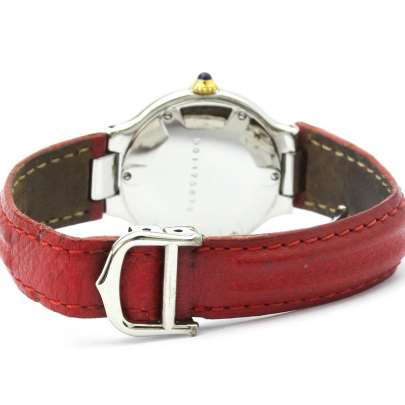 卡地亞 Must 21 鍍金鋼皮石英女錶(拋光)-4