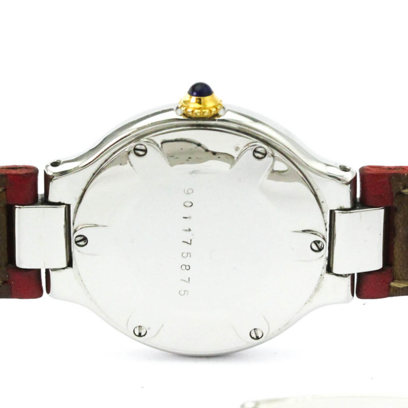 卡地亞 Must 21 鍍金鋼皮石英女錶(拋光)-5