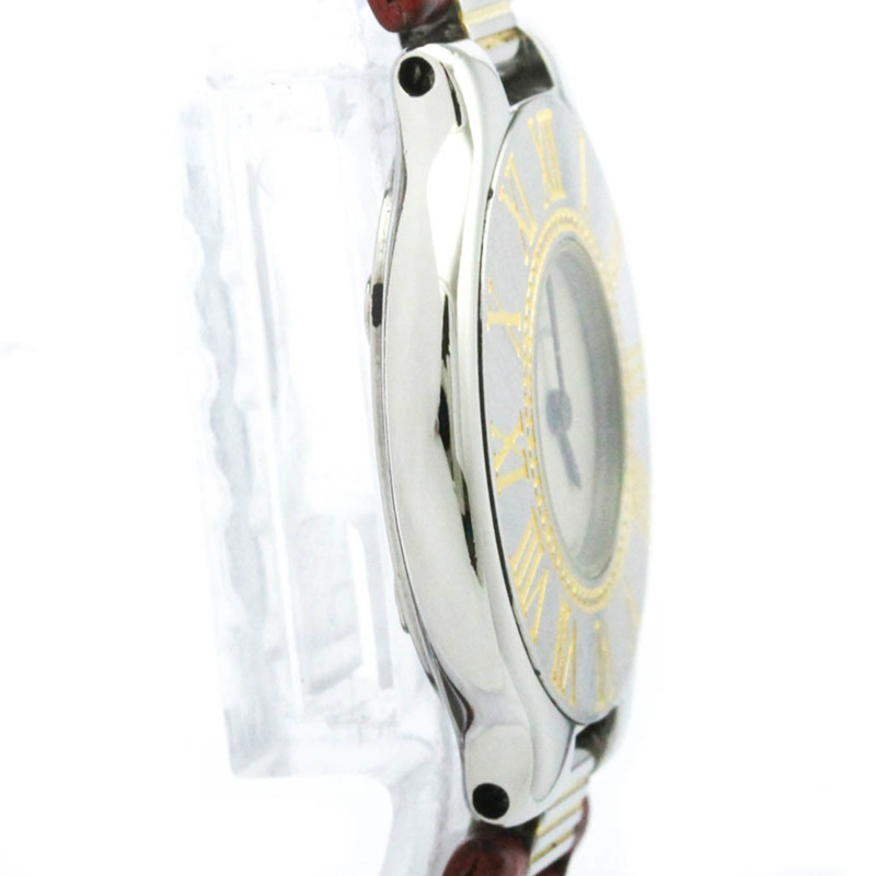 卡地亞 Must 21 鍍金鋼皮石英女錶(拋光)-7