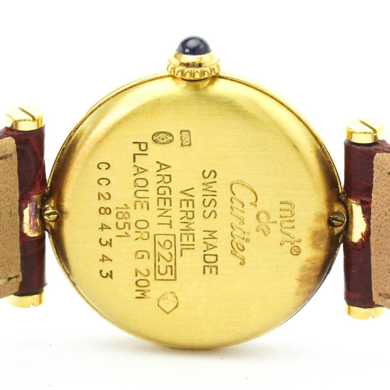 卡地亞 Must Vendome 鍍金石英女士腕錶-5