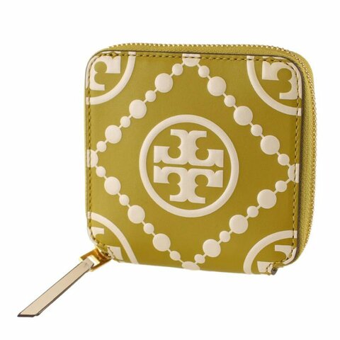 【TORY BURCH】經典LOGO對開短夾-綠色