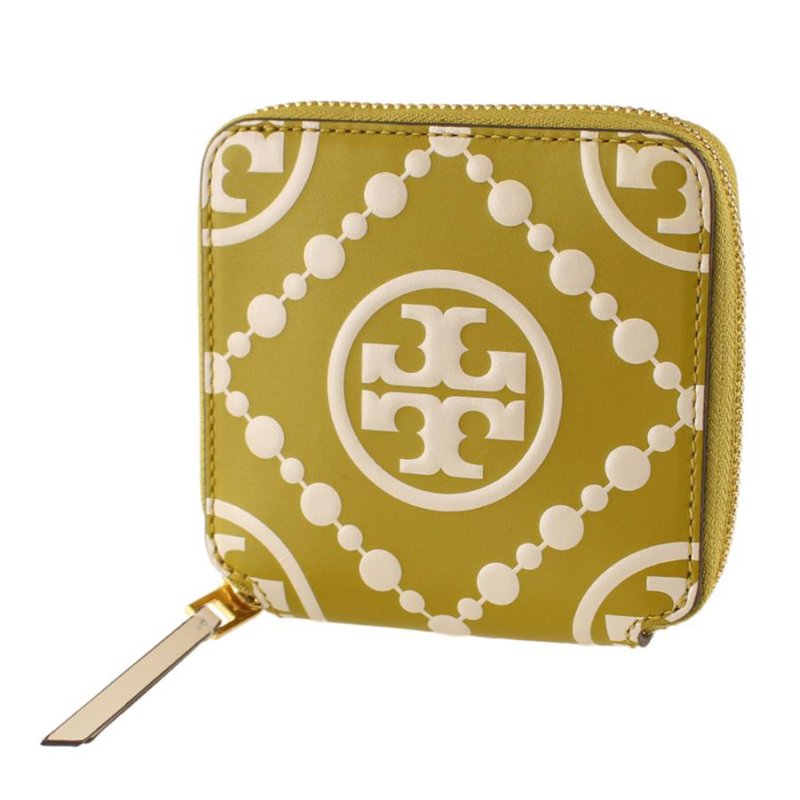 【TORY BURCH】經典LOGO對開短夾-綠色-3
