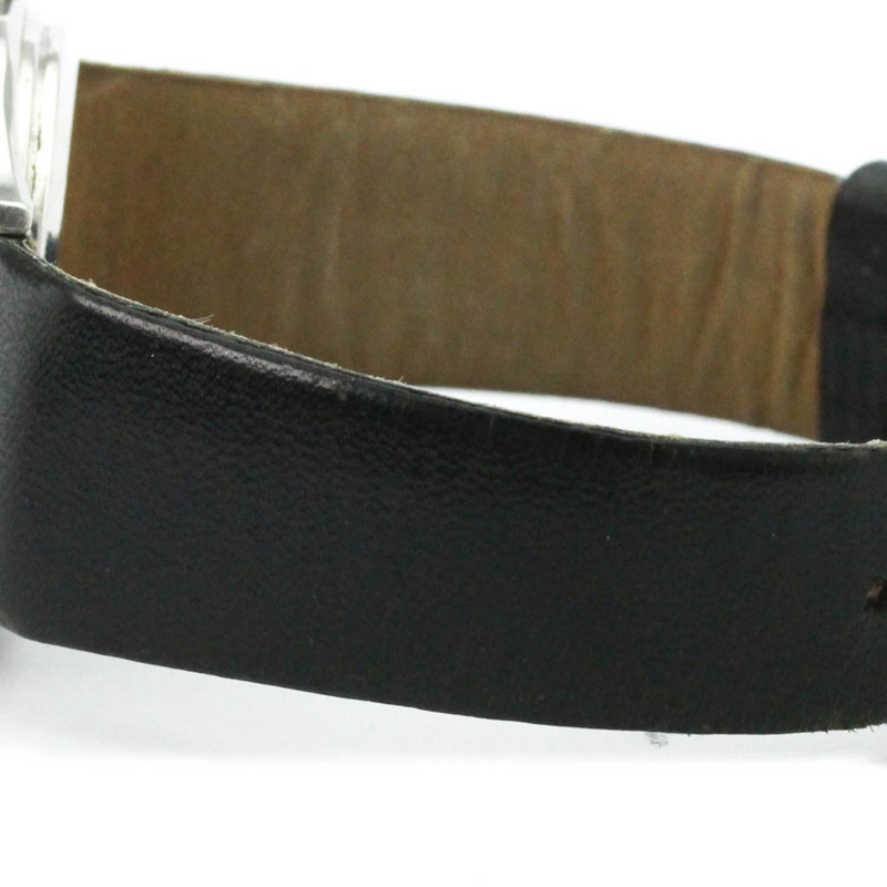 歐米茄海馬系列日期顯示精鋼皮錶帶石英男士腕錶 196.0072 復古款-2