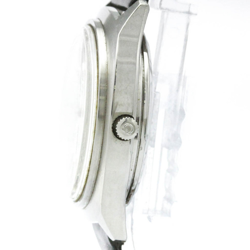 歐米茄海馬系列日期顯示精鋼皮錶帶石英男士腕錶 196.0072 復古款-3