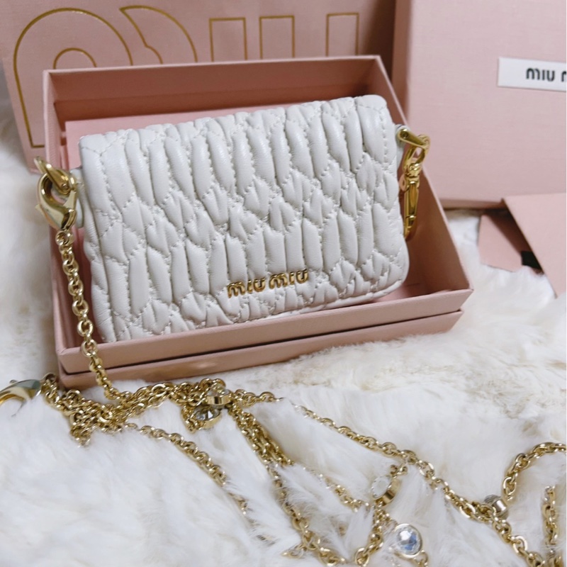 【全新 ✨ 全網最甜價！】Miu Miu 包是鏈條包 Woc 接近全新 Full Set（下單前先詢問庫存❗️）-3
