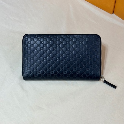 🔥實用首選 Gucci 古馳 滿版老花牛皮壓紋 拉鏈16卡零錢袋長夾