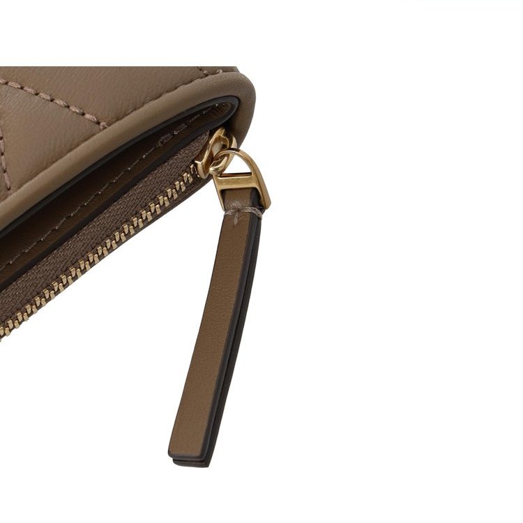 【TORY BURCH】質感皮革短夾-沙褐色-5