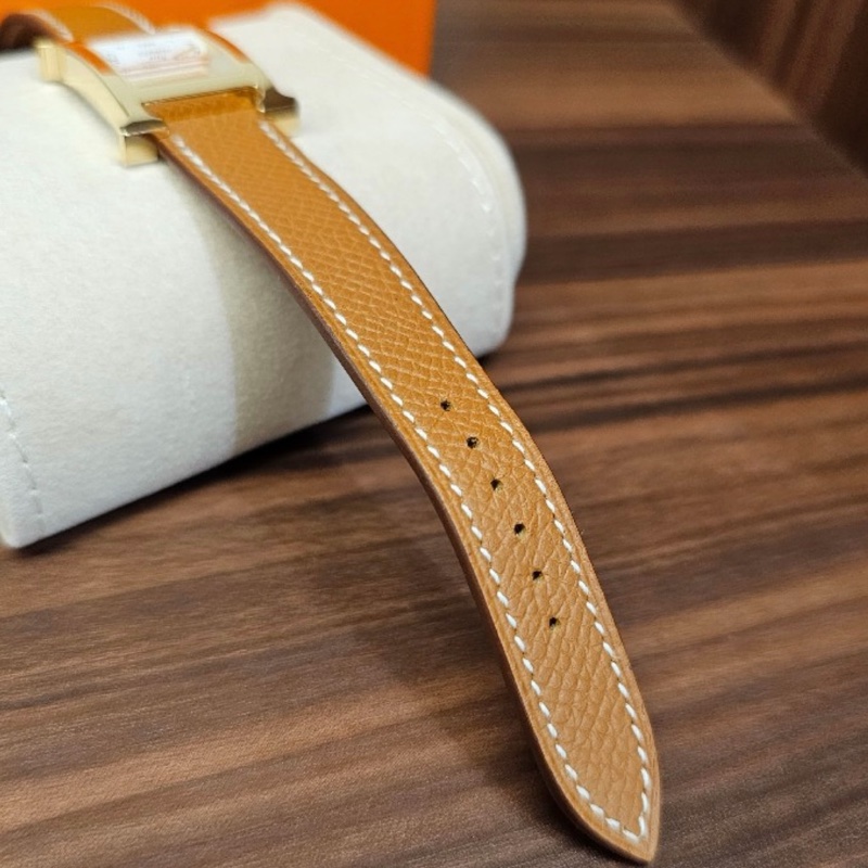 HERMÈS 金棕金 石英腕錶-2