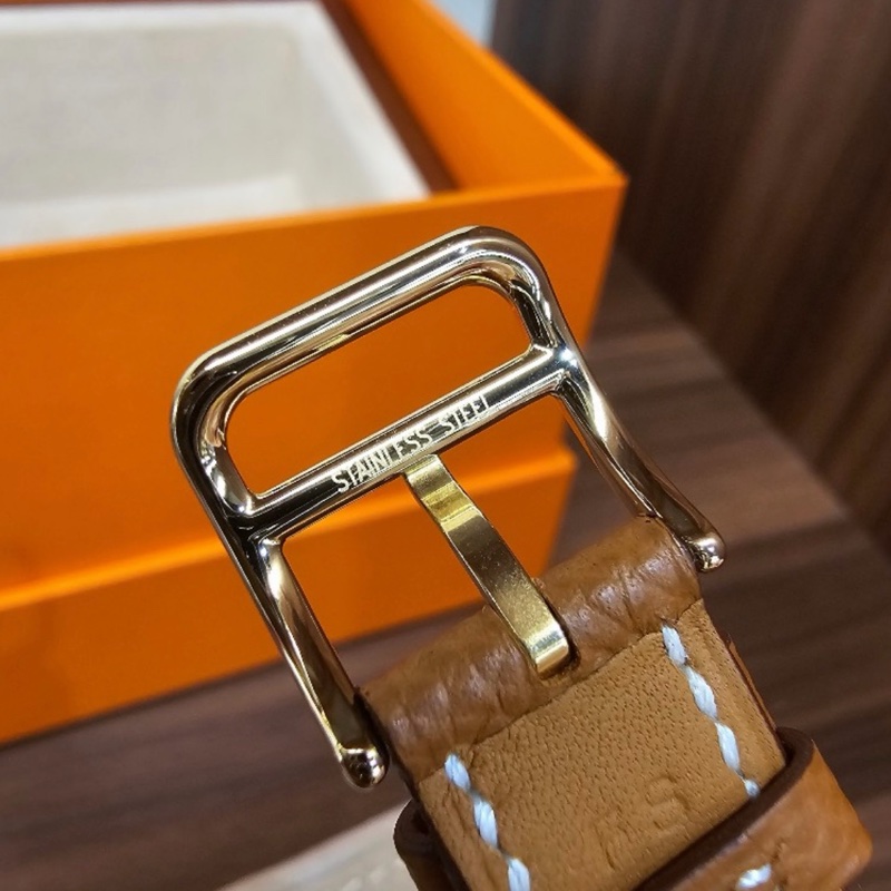 HERMÈS 金棕金 石英腕錶-16