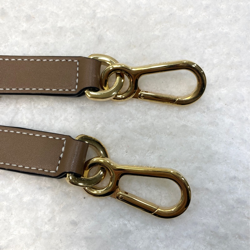 絕版羅意威幾何包LOEWE沙色拼棕牛皮Puzzle小號手提側背包-20