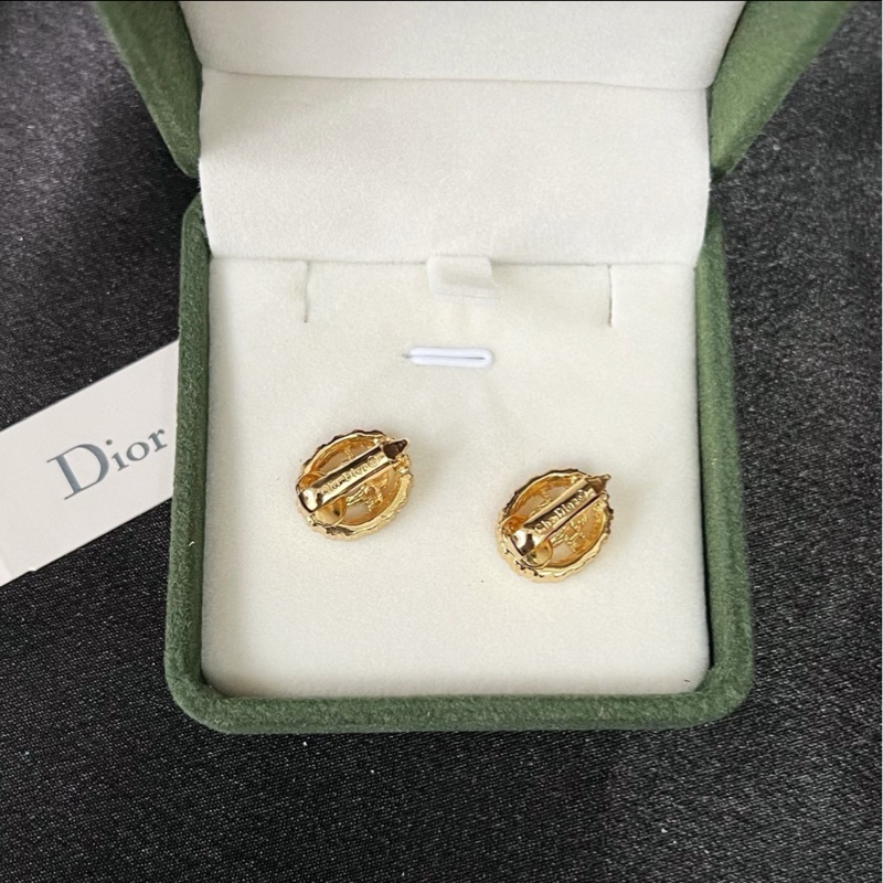 【98新✨ 全網最低價！】Dior金色 logo 耳環-2