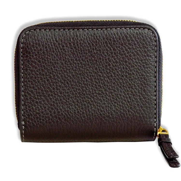 【TORY BURCH】牛皮皮革浮雕logo拉鍊短夾-黑-2