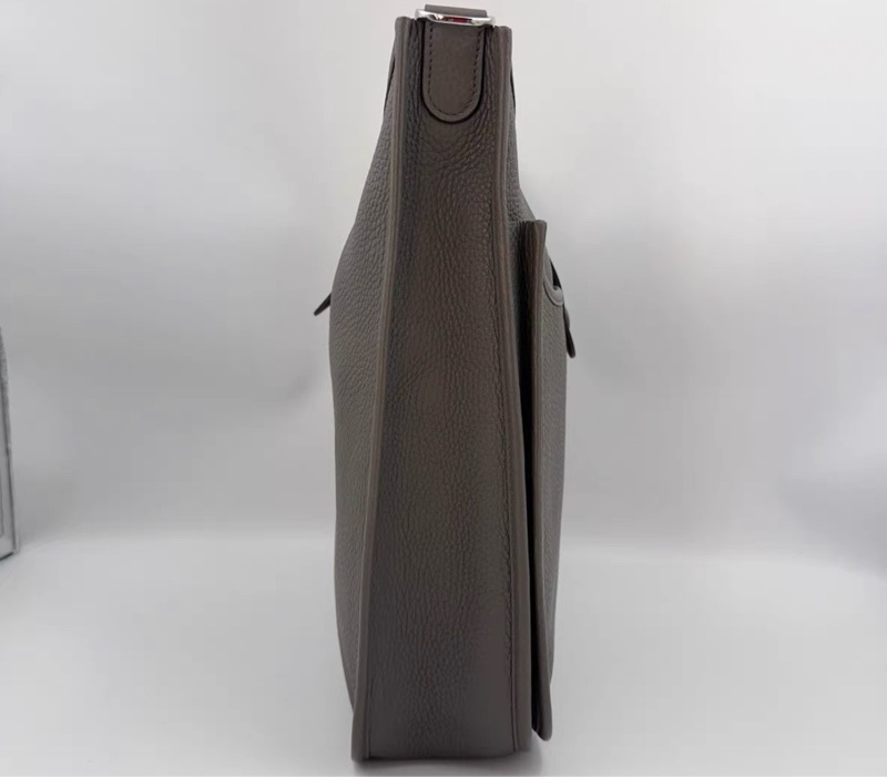 99新 Z刻 HERMES 愛馬仕 積雨雲灰 Evelyne 29銀扣-4