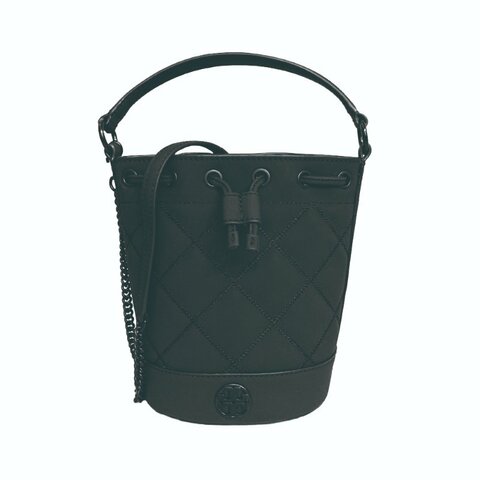 【TORY BURCH】霧面菱格紋兩用水統包-黑