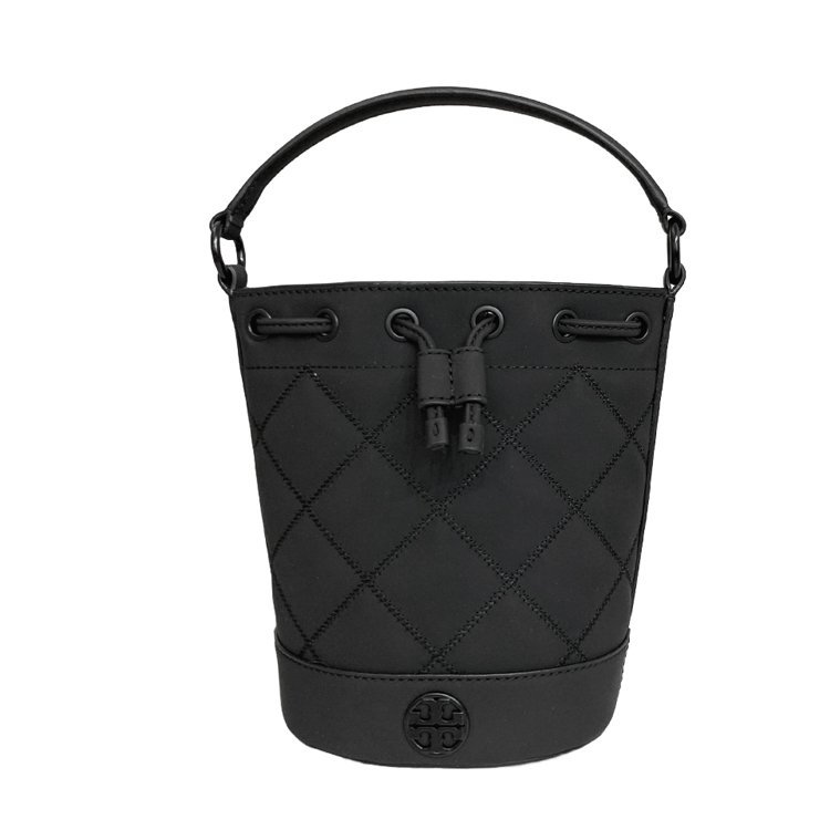 【TORY BURCH】霧面菱格紋兩用水統包-黑-2