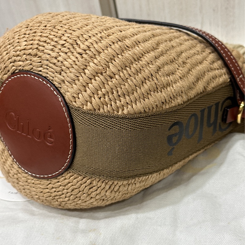 Chloé Woody 織帶草編水桶包-8