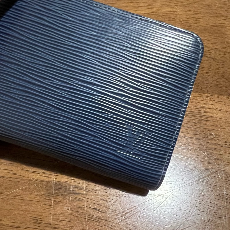 LV水波紋深藍色長夾-0