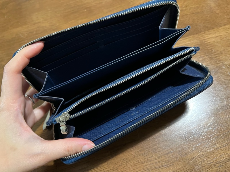 LV水波紋深藍色長夾-19
