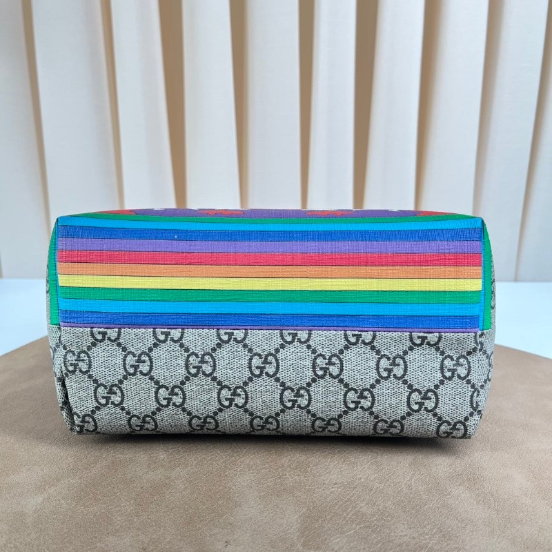 GUCCI古馳 雙G老花陽光彩虹小鳥托特包兒童包 樣子可愛 色彩鮮豔 很適合悠閒逛街用 容量大-4