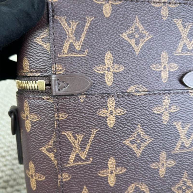 路易威登LV秀款盒子包soft trunk新款限量 有肩帶 可斜挎可單肩可手提 老花獨特設計加上綠色手柄 男女通用 芯片款-25