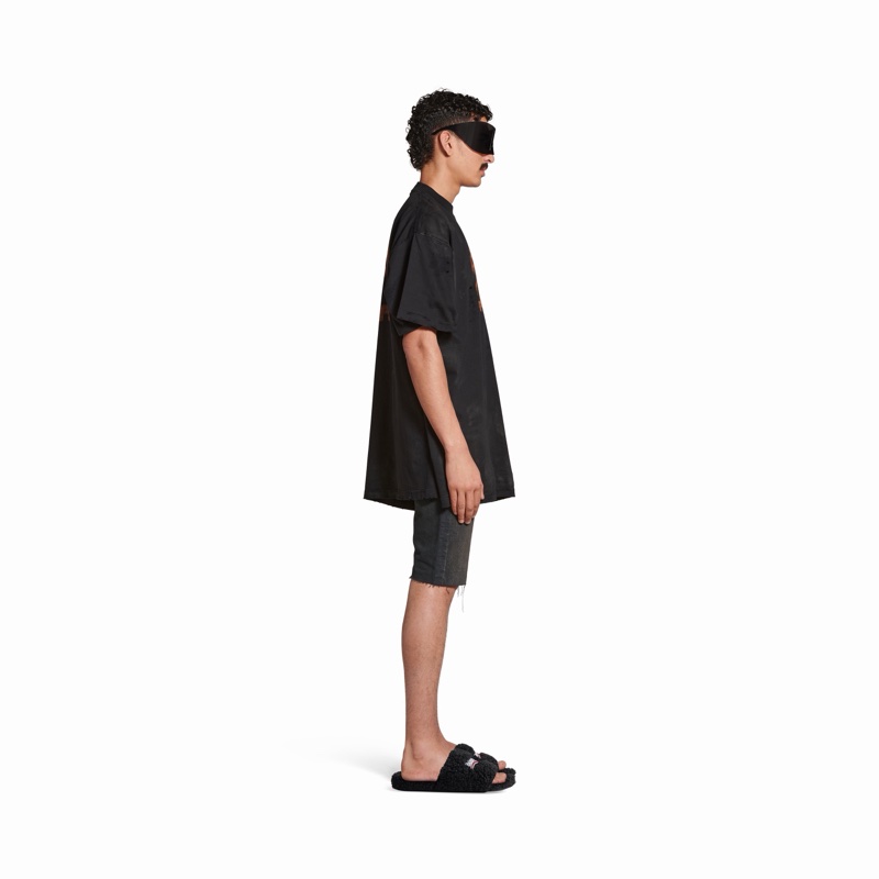 Balenciaga 男女同款 正面徽標T恤-1