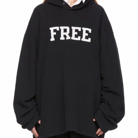Balenciaga 男女同款 FREE無羅紋連帽衛衣