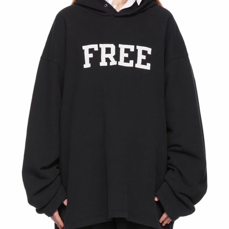 Balenciaga 男女同款 FREE無羅紋連帽衛衣-0