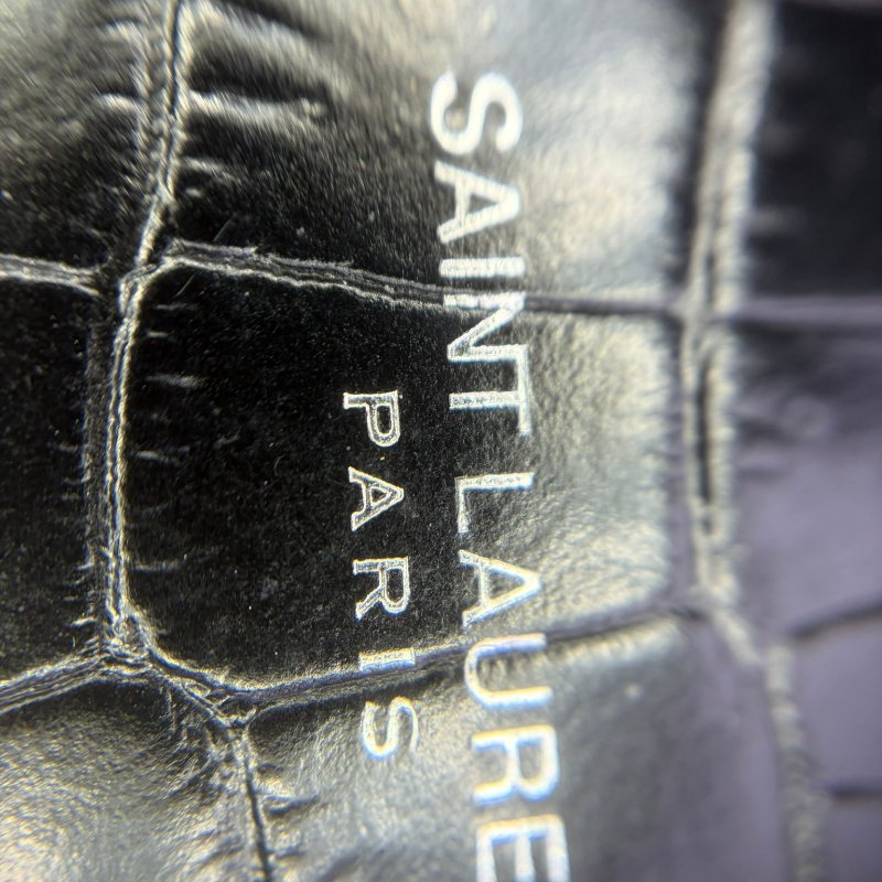 SAINT LAURENT Sac de Jour Baby 鱷魚紋壓花牛皮手提包-7