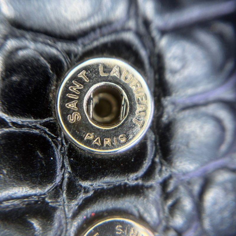 SAINT LAURENT Sac de Jour Baby 鱷魚紋壓花牛皮手提包-21