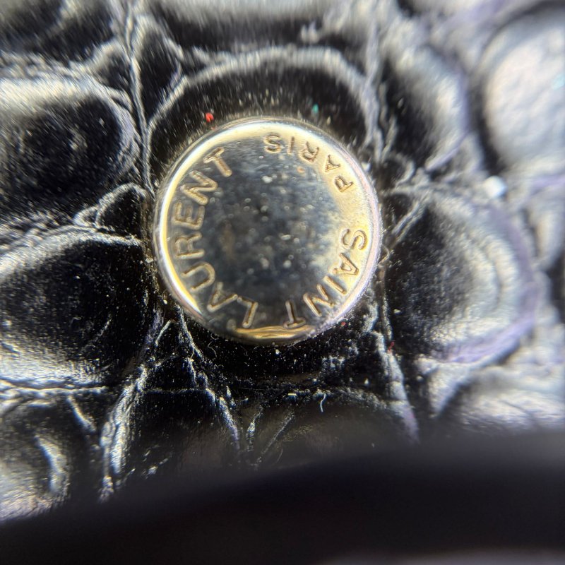 SAINT LAURENT Sac de Jour Baby 鱷魚紋壓花牛皮手提包-22