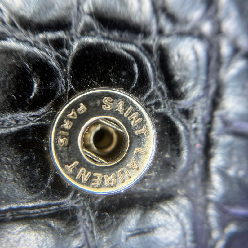 SAINT LAURENT Sac de Jour Baby 鱷魚紋壓花牛皮手提包-23