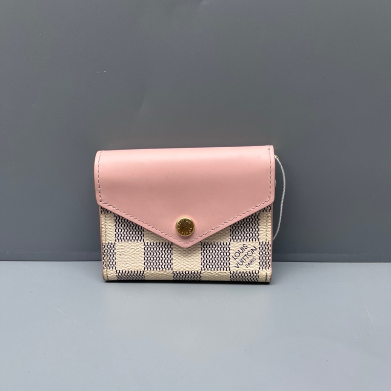 LV 路易威登 棋盤格拼粉短款三折錢包 尺寸10*8-0