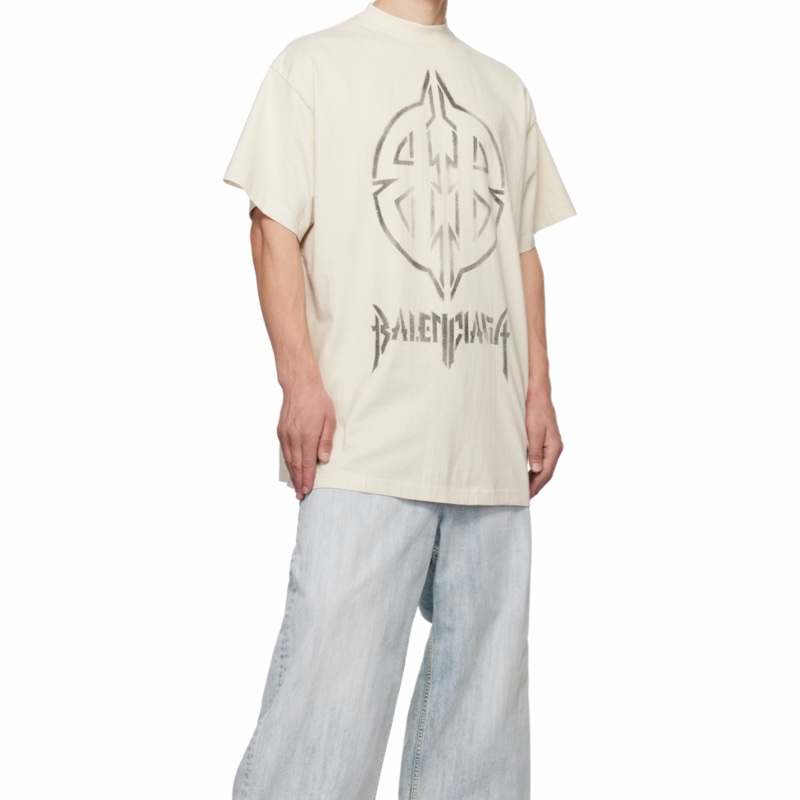 Balenciaga 男士 印花圖案T恤1 2 3 4碼-0