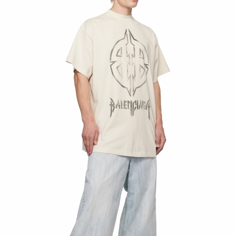 Balenciaga 男士 印花圖案T恤1 2 3 4碼-4