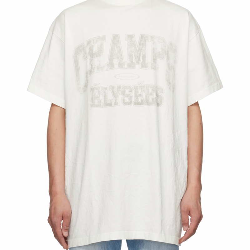 Balenciaga 男女同款 CHAMPS-ÉLYSÉES短袖T恤1 2 3碼-3
