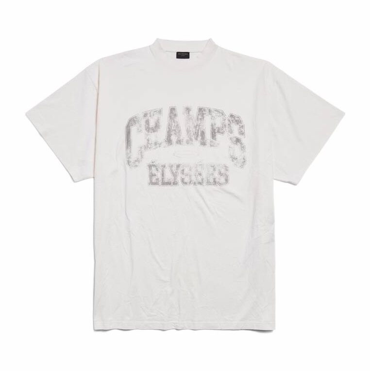 Balenciaga 男女同款 CHAMPS-ÉLYSÉES短袖T恤1 2 3碼-5