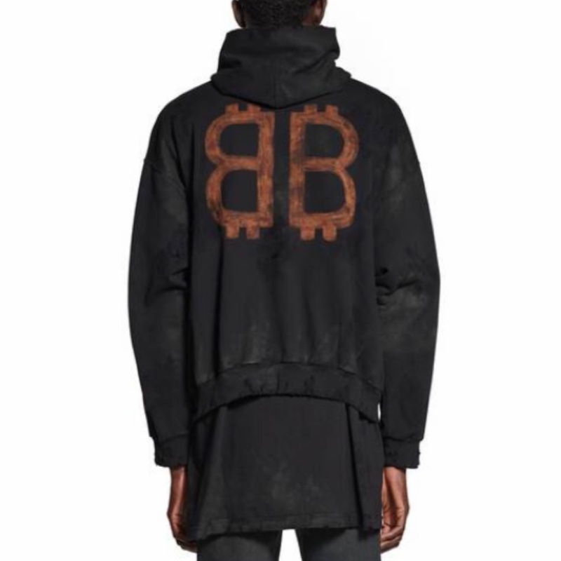 Balenciaga 男女同款 徽標連帽衛衣XS S M L碼模特身高189CM，穿著S碼-0