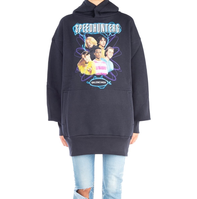 Balenciaga 女士 深藍色連帽運動衫XS S碼-4