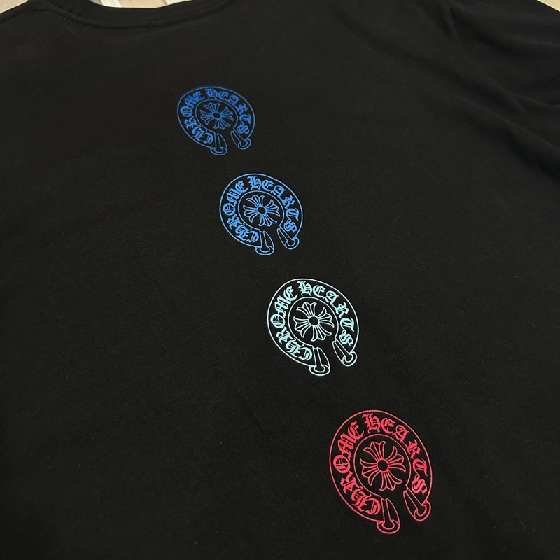 克羅心 chrome hearts 馬蹄 彩色 logo 短袖-1