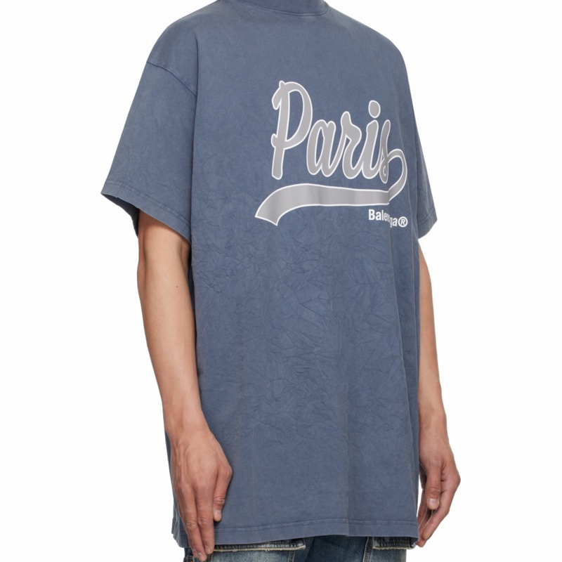 Balenciaga 男女同款 ENJOY PARIS短袖T恤-3